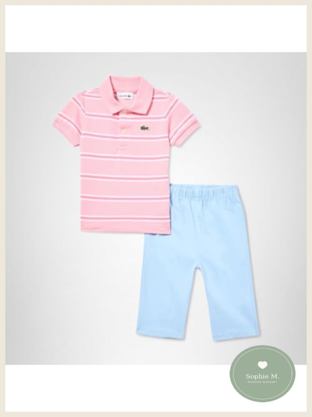 Organic Cotton Mini Pique Baby Pajama Gift Set Snug Fit 2 Piece